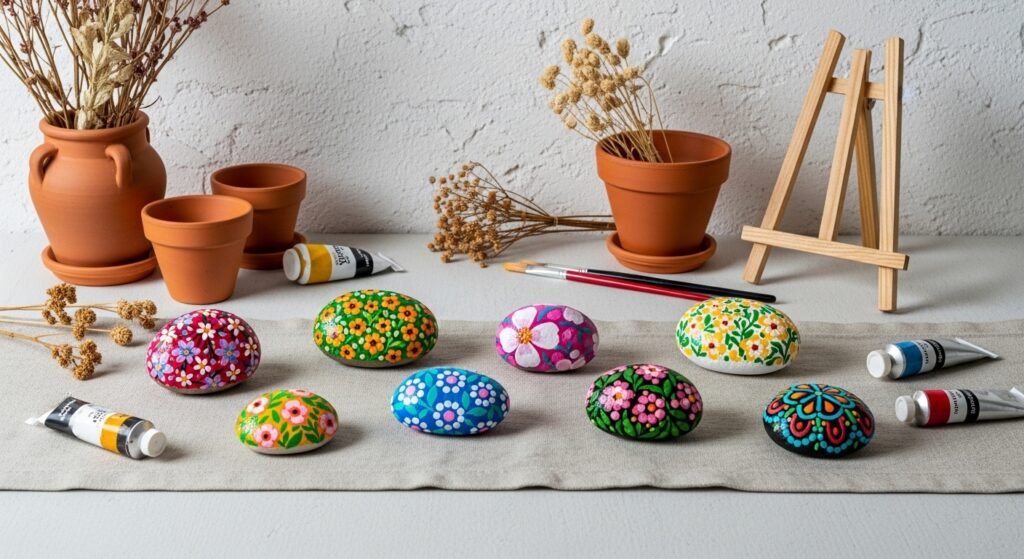 24 Genius Stone Painting Ideas for the Garden That Are Colorful Charming and Totally Weather Resistant
