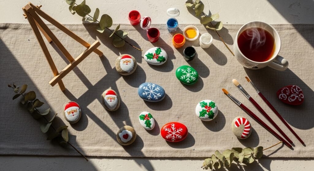 28 Jaw-Dropping Holiday Stone Painting Ideas That Are Festive Colorful and Perfect for Seasonal Decor